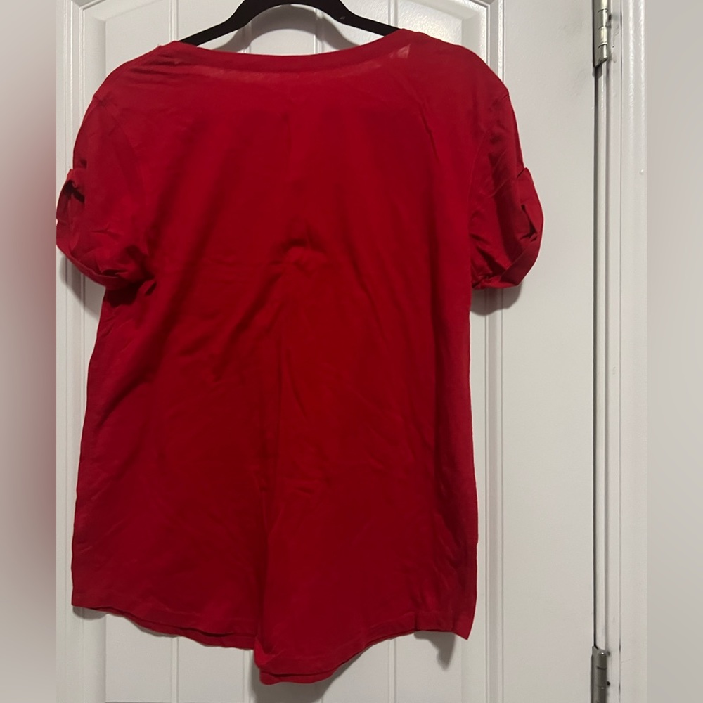 NWOT A.n.a folded sleeve detail T shirt - Picture 2 of 4